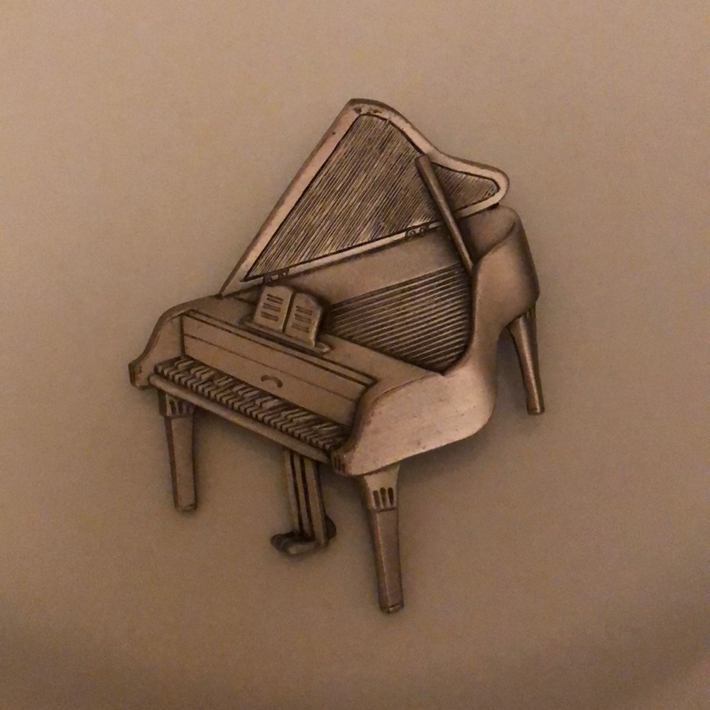 Vintage JJ Grand Piano Brooch